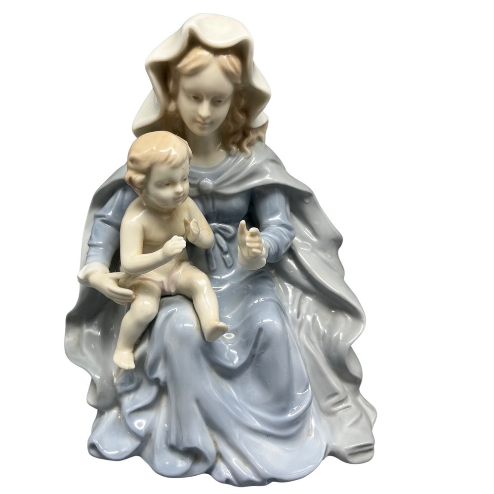 Roman‎ Valencia Collection Figurine Madonna Mary and Christ Baby Jesus VTG 1980
